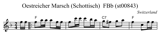 Oestreicher Marsch (Schottisch)  FBb (st00843) - staff notation