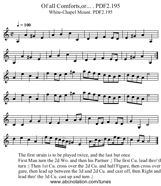 Of all Comforts,or... . PDF2.195 - staff notation
