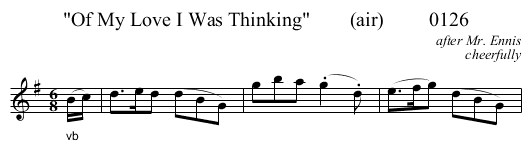 Of My Love I Was Thinking        (air)         0126 - staff notation