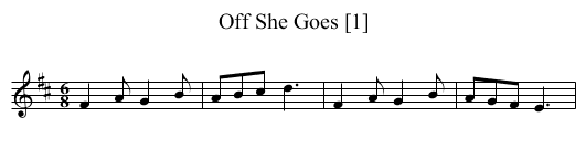 Off She Goes [1] - staff notation