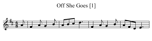 Off She Goes [1] - staff notation