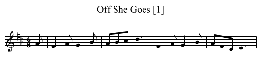 Off She Goes [1] - staff notation