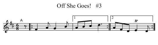 Off She Goes!   #3 - staff notation