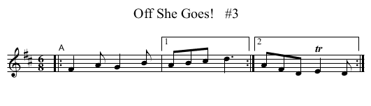 Off She Goes!   #3 - staff notation