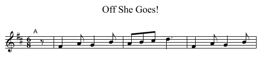 Off She Goes! - staff notation