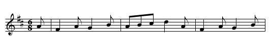 Off she goes - staff notation
