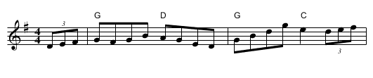 Off to California - staff notation
