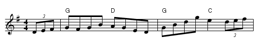 Off to California - staff notation
