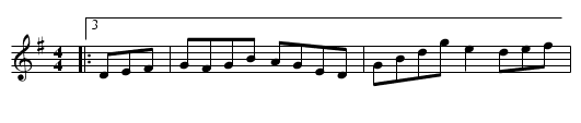 Off to California - staff notation