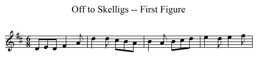 Off to Skelligs -- First Figure - staff notation