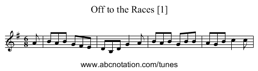 Off to the Races [1] - staff notation