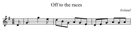 Off to the races - staff notation