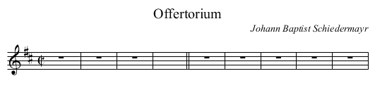 Offertorium - staff notation