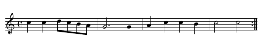 Officials Bransle - staff notation