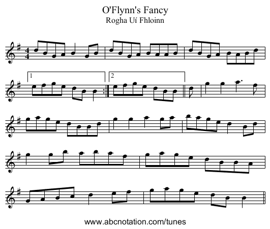 O'Flynn's Fancy - staff notation