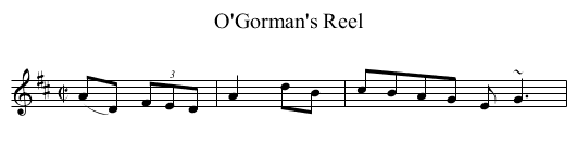 O'Gorman's Reel - staff notation
