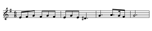 Oh Mother, a Hoop - staff notation