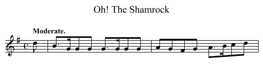 Oh! The Shamrock - staff notation