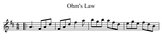 Ohm's Law - staff notation