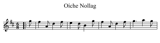 Oíche Nollag - staff notation