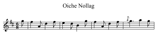 Oiche Nollag - staff notation