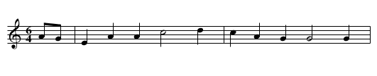 Oil of Barley - staff notation