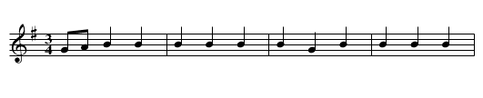 Oj da dana oj dana - staff notation