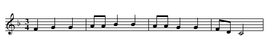 Oj gorzaleczko moja - staff notation
