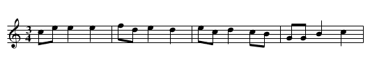 Oj jedzie Jasio jedzie - staff notation