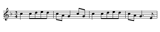 Oj nie mam nic - staff notation