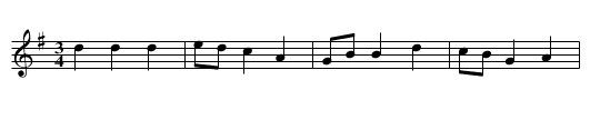 Oj w polu groch - staff notation