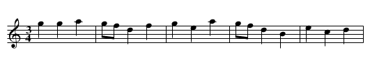 Oj wista wolki wista - staff notation