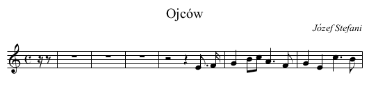 Ojców - staff notation