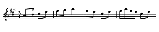 O'Keefe's, Padraig - staff notation