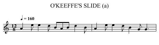 O'KEEFFE'S SLIDE (a) - staff notation