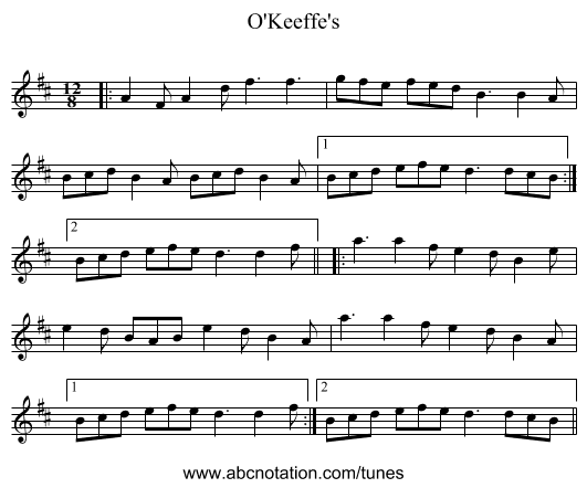 O'Keeffe's - staff notation
