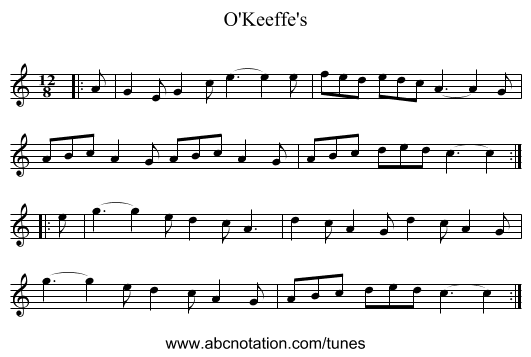O'Keeffe's - staff notation