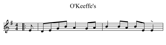 O'Keeffe's - staff notation