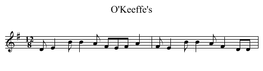 O'Keeffe's - staff notation