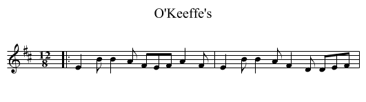 O'Keeffe's - staff notation