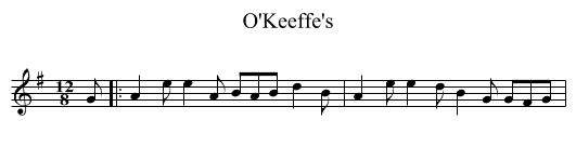O'Keeffe's - staff notation