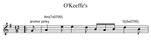 O'Keeffe's - staff notation