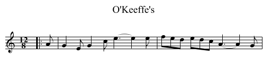 O'Keeffe's - staff notation