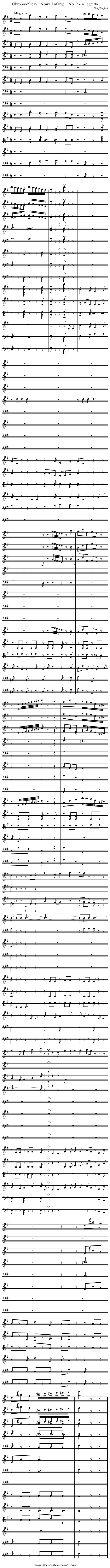 Okropno?? czyli Nowa Lafarge – No. 2 - Allegretto - staff notation