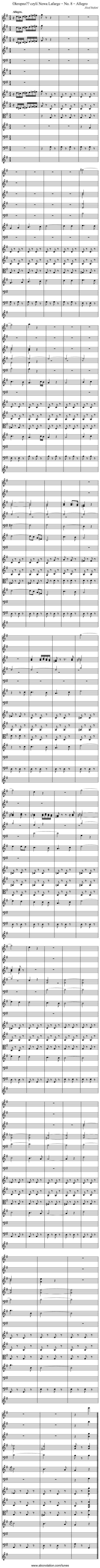 Okropno?? czyli Nowa Lafarge – No. 8 – Allegro - staff notation