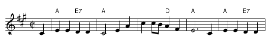Ol kaunis kes&auml;ilta - staff notation