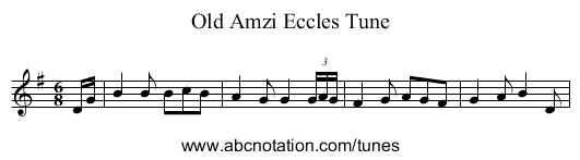 Old Amzi Eccles Tune - staff notation