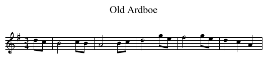 Old Ardboe - staff notation
