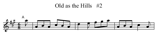 Old as the Hills   #2 - staff notation