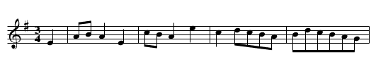 Old Assembly Minuet - staff notation